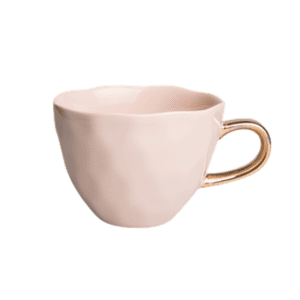 Good Morning Tea Cup Mug Old Pink large
