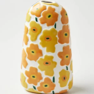 Yellow and Orange Flower Tall Vase