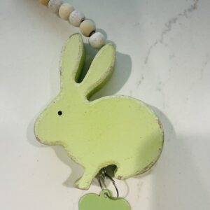 Green Rabbit with a Heart Hanger