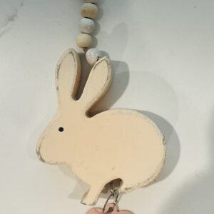 Pink Rabbit with a Heart Hanger