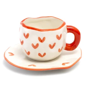 Little Hearts Teacup and Saucer