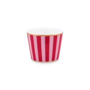 Love Bird Red and Pink Stripe Egg Cup by Pip Studio
