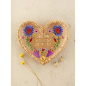 Wooden Trinket Dish Heart