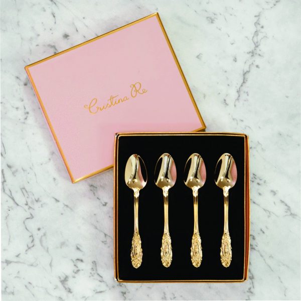 Cristina gold spoon set