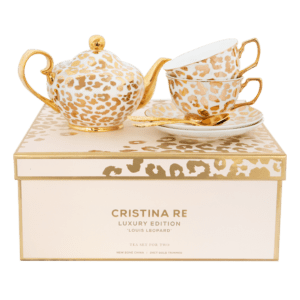 Luxury Louis Leopard Two Cup Tea Set