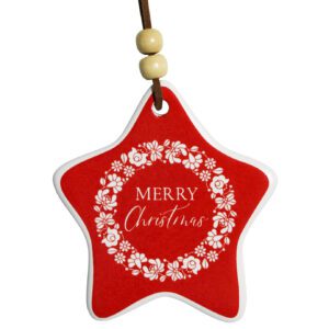 Red Wreath Hanging Star