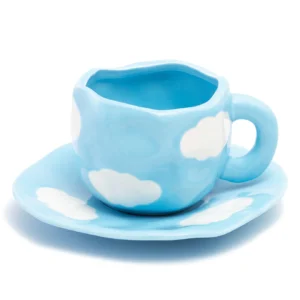 Blue Cloud Teacup and Saucer