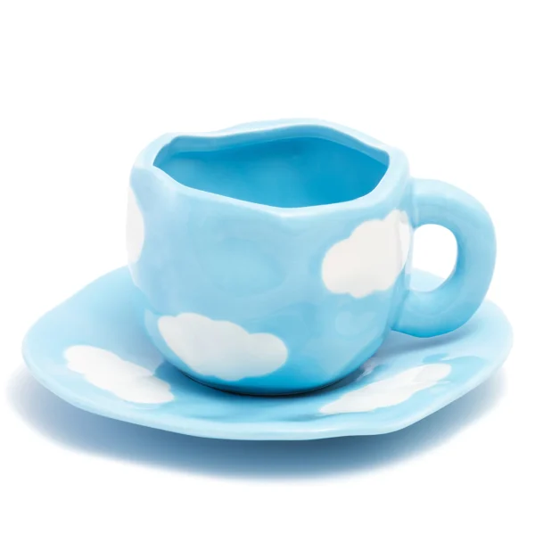 Blue Cloud Teacup and Saucer
