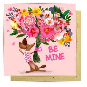 Dachshund Valentines Day Greeting Card