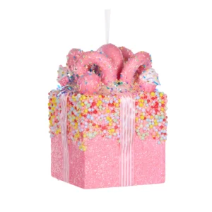 Festive Sprinkle 21cm Gift Box Hanging Decoration