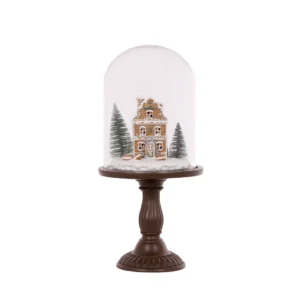 Piped Gingerbread Facade Cloche - 35.5cm