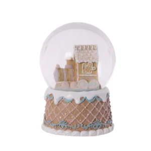 Piped Pastel Gingerbread Train Snow Globe