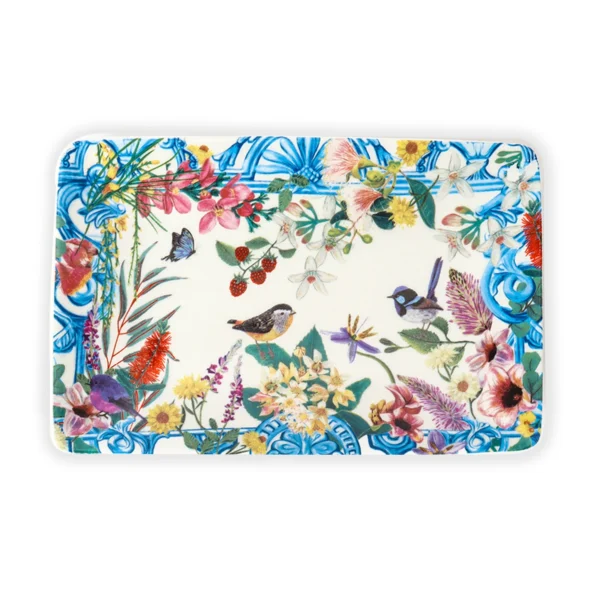 Enchanted Garden Rectangle Trinket Tray - La La Land