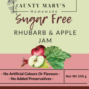 Rhubarb & Apple Sugar-Free Jam - Australian Made -