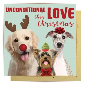 Unconditional Love Dogs Greeting Card - La La Land